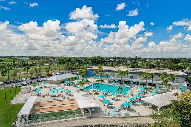 471 Capri J Unit 471, Delray Beach, FL 33484 - aerial view of a pool area