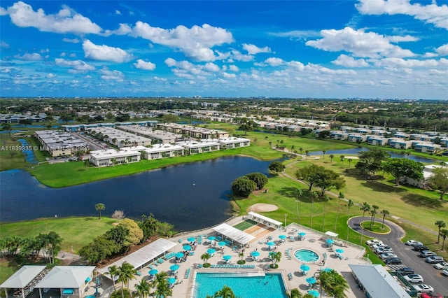 471 Capri J Unit 471, Delray Beach, FL 33484 - bird's eye view of a pool and a large body of water