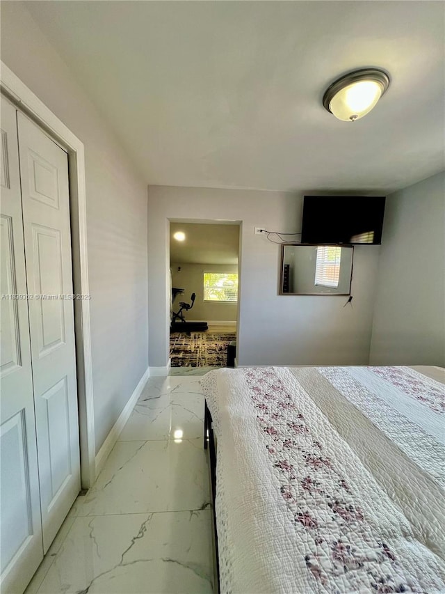 6120 SW 15th Ct, North Lauderdale, FL 33068 - bedroom with light marble finish flooring and baseboards