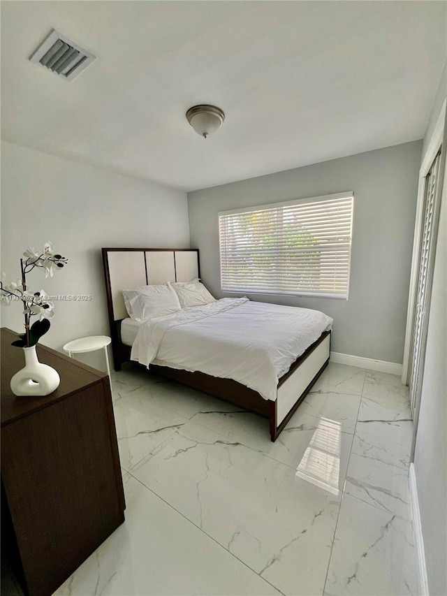6120 SW 15th Ct, North Lauderdale, FL 33068 - bedroom featuring light marble finish flooring and baseboards