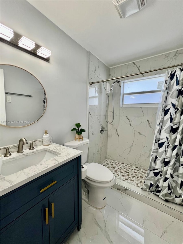 6120 SW 15th Ct, North Lauderdale, FL 33068 - bathroom with marble finish floors, vanity, and a marble finish shower