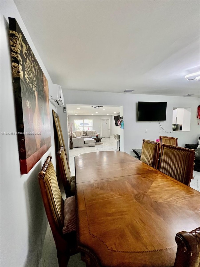 6120 SW 15th Ct, North Lauderdale, FL 33068 - dining space with an AC wall unit