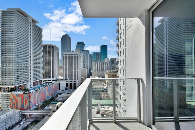 227 NE 2nd St Unit 2000, Miami, FL 33132 - balcony with a skyline view
