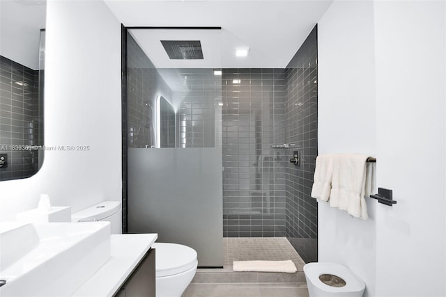 227 NE 2nd St Unit 2000, Miami, FL 33132 - full bath featuring a walk in shower, vanity, and tile patterned floors