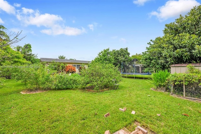 85 NW 21st St, Homestead, FL 33030 - view of green lawn featuring a trampoline