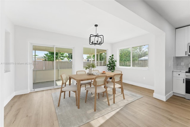 7021 SW 12th St, Pembroke Pines, FL 33023 - dining space with a chandelier and light wood-style floors