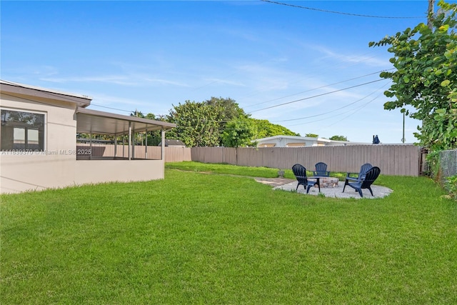 7021 SW 12th St, Pembroke Pines, FL 33023 - fenced backyard with an outdoor fire pit