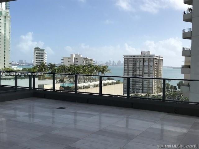 1451 Brickell Ave Unit 902, Miami, FL 33131 - balcony with a water view and a view of city