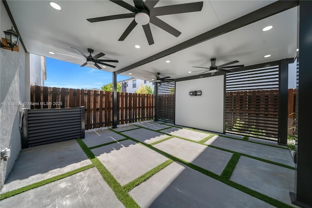 12960 SW 232nd Ln, Homestead, FL 33032 - view of patio with a ceiling fan