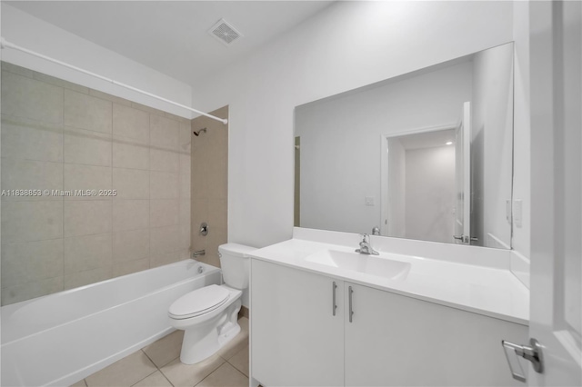 12960 SW 232nd Ln, Homestead, FL 33032 - bathroom featuring tile patterned floors, vanity, and  shower combination