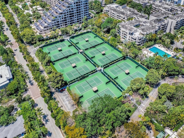 201 Crandon Blvd Unit 305, Key Biscayne, FL 33149 - drone / aerial view of a pool