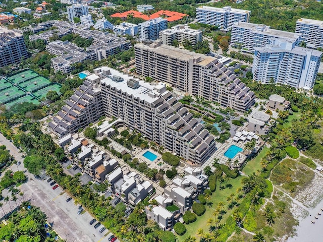 201 Crandon Blvd Unit 305, Key Biscayne, FL 33149 - drone / aerial view of a pool