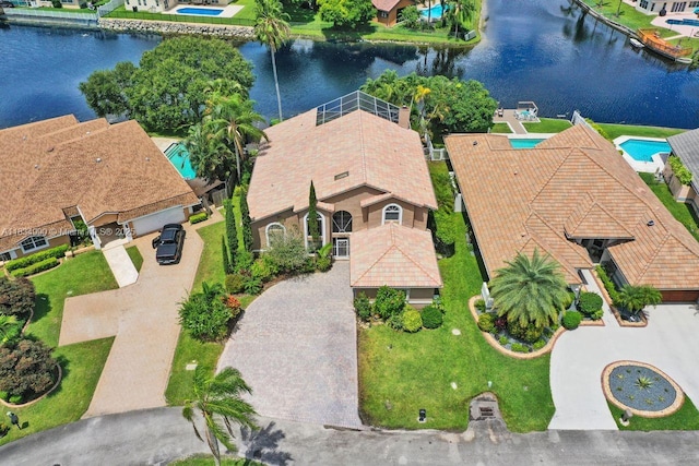 9940 SW 4th St, Plantation, FL 33324 - aerial view of residential area featuring a large body of water