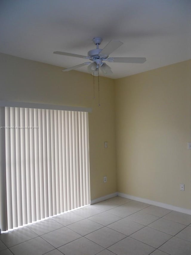 2091 NW 96th Ter Unit 13A, Pembroke Pines, FL 33024 - unfurnished room with ceiling fan, plenty of natural light, and light tile patterned floors