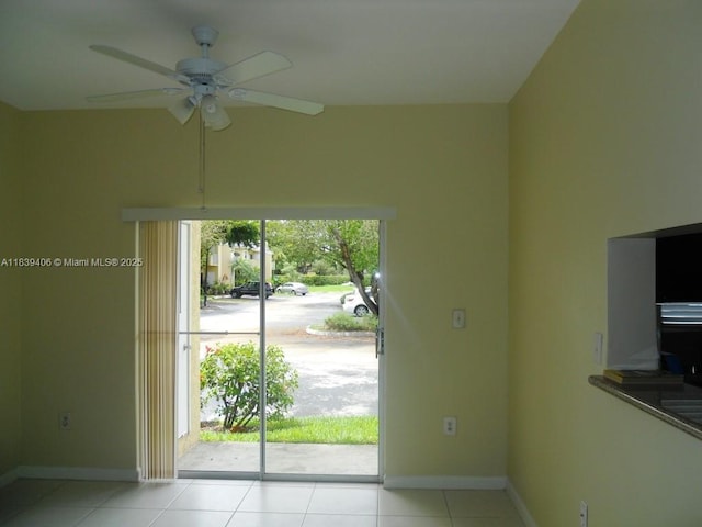 2091 NW 96th Ter Unit 13A, Pembroke Pines, FL 33024 - spare room featuring ceiling fan and light tile patterned floors