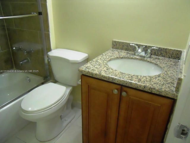 2091 NW 96th Ter Unit 13A, Pembroke Pines, FL 33024 - bathroom with vanity, enclosed tub / shower combo, and tile patterned floors