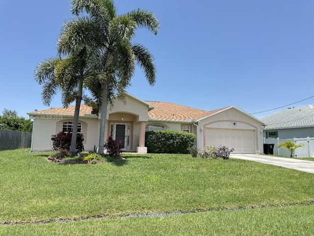 5338 NW S Crisona Cir, Port St Lucie, FL 34986 - ranch-style home with stucco siding, a garage, and concrete driveway