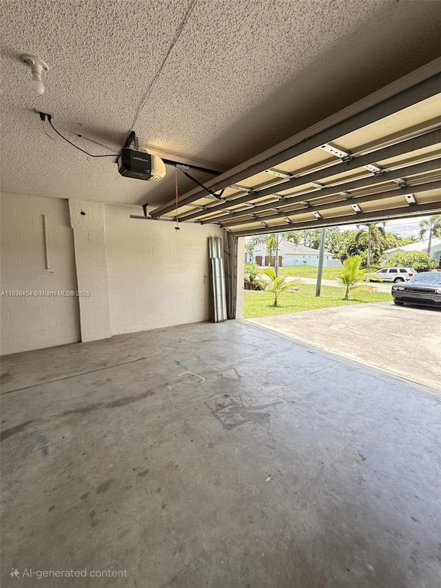 5338 NW S Crisona Cir, Port St Lucie, FL 34986 - garage featuring a garage door opener and concrete block wall