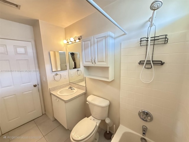 5338 NW S Crisona Cir, Port St Lucie, FL 34986 - bathroom featuring vanity, tile patterned floors, and bathtub / shower combination