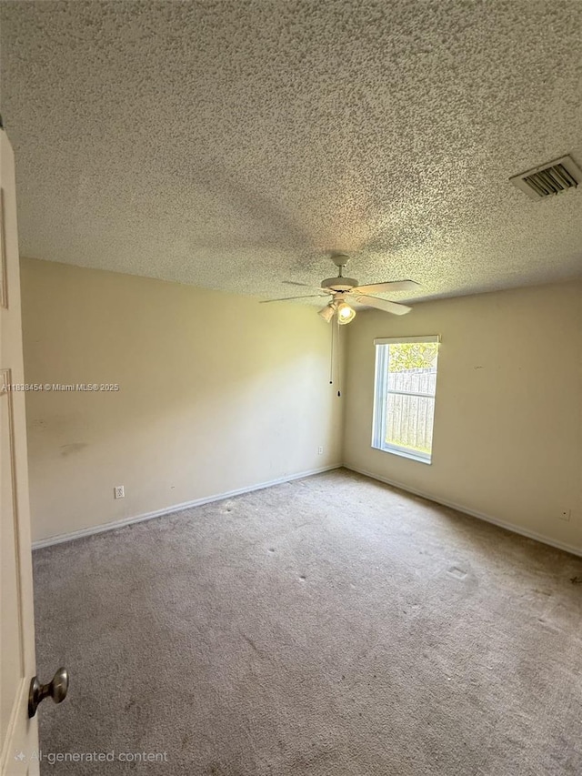 5338 NW S Crisona Cir, Port St Lucie, FL 34986 - carpeted spare room featuring a ceiling fan and a textured ceiling