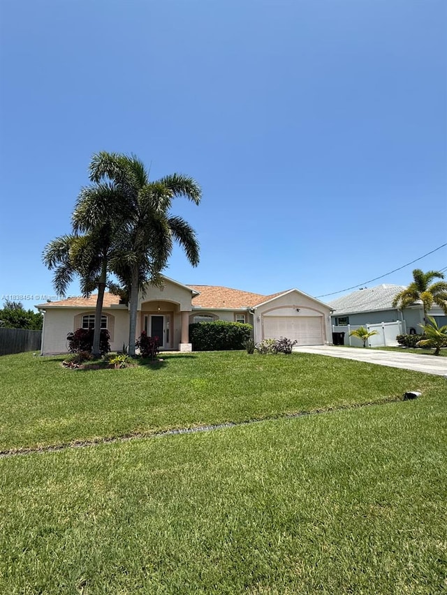 5338 NW S Crisona Cir, Port St Lucie, FL 34986 - ranch-style house with stucco siding, a garage, and concrete driveway