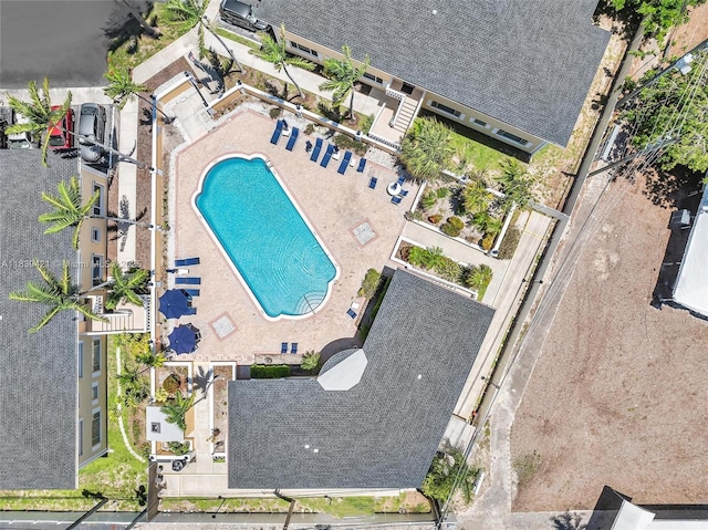5800 NE 22nd Way Unit 523, Fort Lauderdale, FL 33308 - aerial view of property and surrounding area with a pool area