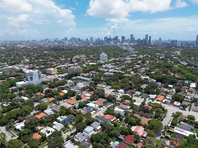 1824 SW 24th St, Miami, FL 33145 - aerial overview of property's location featuring skyline