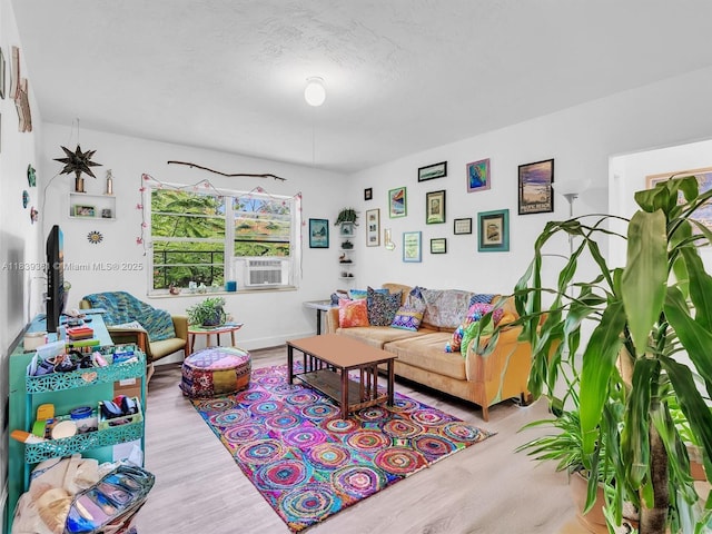 3210 E Elizabeth St, Miami, FL 33133 - living room with wood finished floors and cooling unit