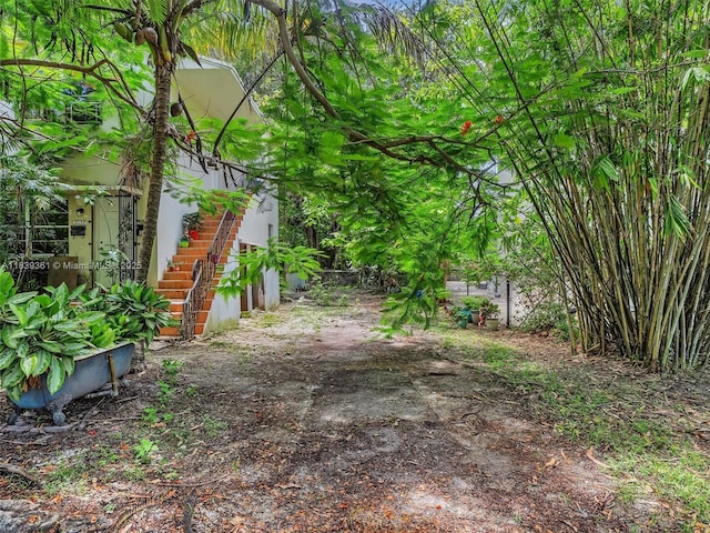 3210 E Elizabeth St, Miami, FL 33133 - view of yard with stairway