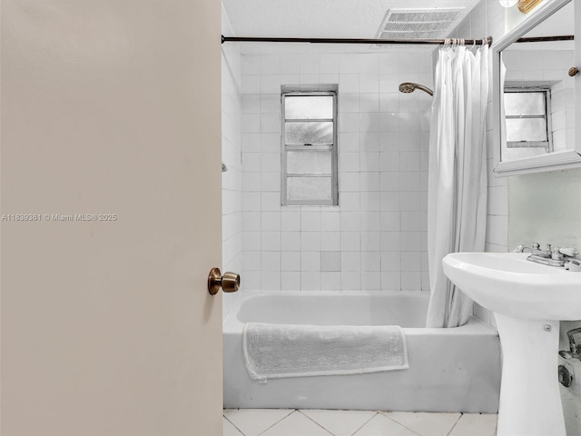 3210 E Elizabeth St, Miami, FL 33133 - full bath with shower / bathtub combination with curtain and tile patterned floors