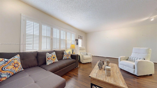4047 Rexford C Unit 4047, Boca Raton, FL 33434 - living room featuring a textured ceiling and wood finished floors