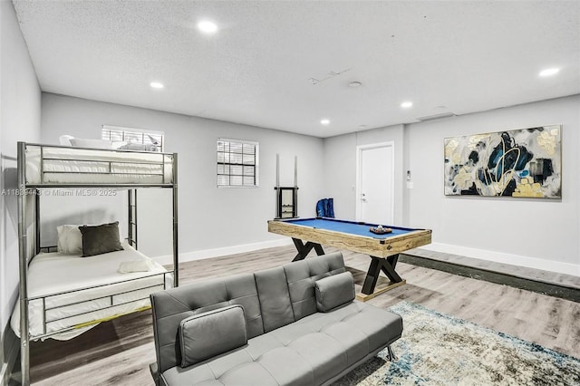 614 SE 12th Ave, Deerfield Beach, FL 33441 - recreation room featuring recessed lighting, billiards table, and wood finished floors