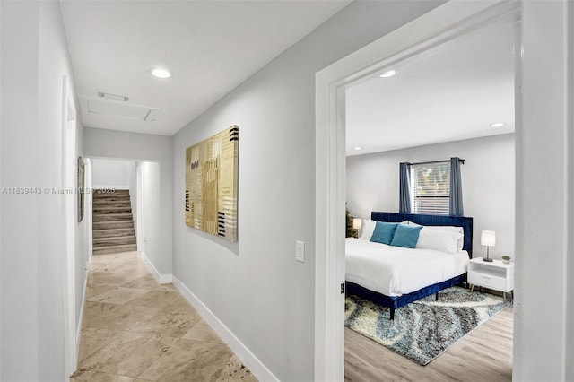 614 SE 12th Ave, Deerfield Beach, FL 33441 - hall with attic access and recessed lighting