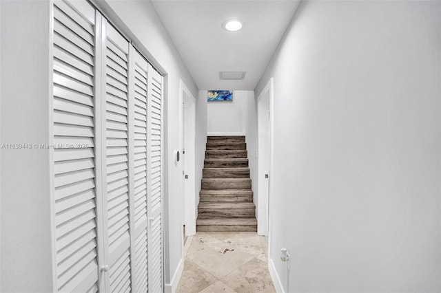 614 SE 12th Ave, Deerfield Beach, FL 33441 - corridor with stairs and recessed lighting