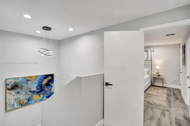 614 SE 12th Ave, Deerfield Beach, FL 33441 - hallway with wood finished floors and recessed lighting