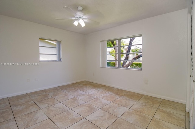9443 SW 174th St Unit 9443, Palmetto Bay, FL 33157 - empty room featuring light tile patterned flooring and ceiling fan