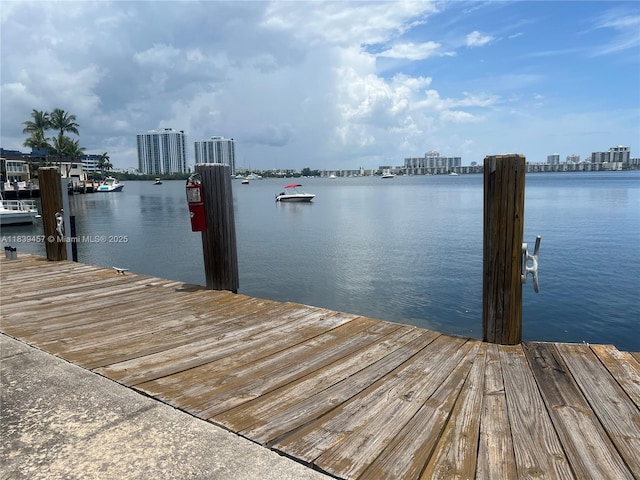 2821 N Miami Beach Blvd Unit 2E, North Miami Beach, FL 33160 - dock with a water view and a city view
