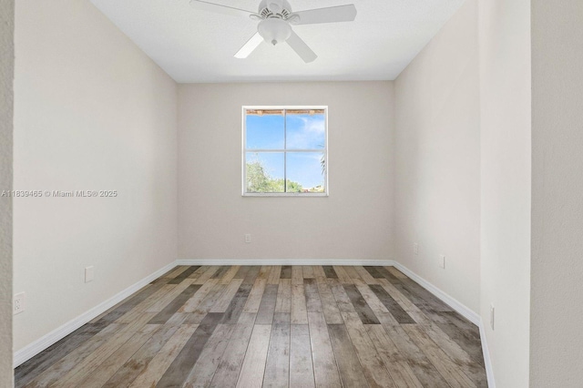 3066 S Red Mangrove Ln S Unit 201-2, Dania Beach, FL 33312 - empty room featuring wood finished floors and a ceiling fan