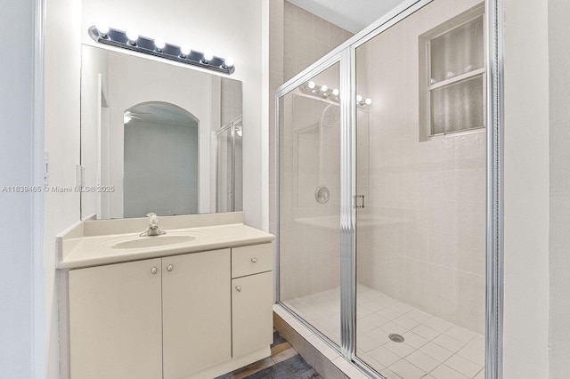 3066 S Red Mangrove Ln S Unit 201-2, Dania Beach, FL 33312 - full bathroom featuring a shower stall and vanity