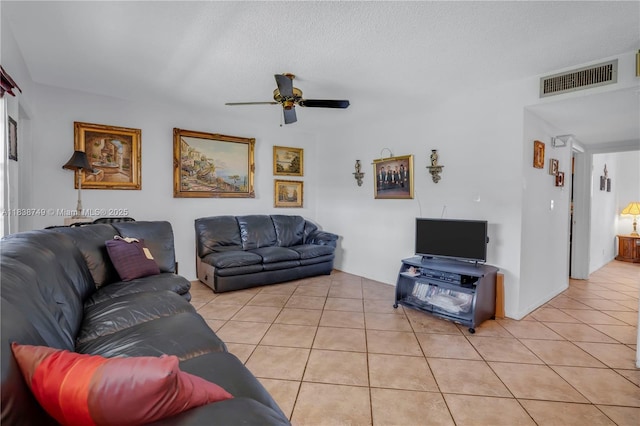 5300 Washington St Unit C113, Hollywood, FL 33021 - living area with light tile patterned floors and ceiling fan