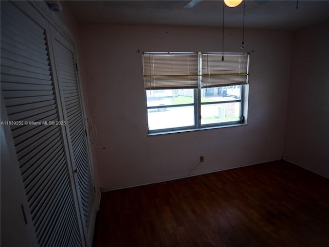 2918 NW 46th St, Tamarac, FL 33309 - unfurnished bedroom with wood finished floors and a closet