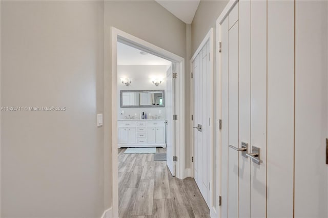 17809 Southwick Way, Boca Raton, FL 33498 - corridor with light wood finished floors
