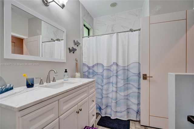 17809 Southwick Way, Boca Raton, FL 33498 - full bathroom featuring vanity and a shower with curtain