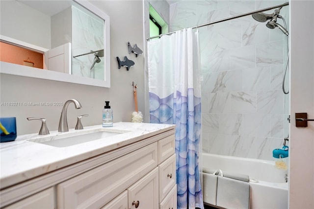 17809 Southwick Way, Boca Raton, FL 33498 - bathroom with vanity and shower / bathtub combination with curtain