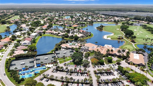17809 Southwick Way, Boca Raton, FL 33498 - aerial overview of property's location featuring a golf club, a nearby body of water, and nearby suburban area