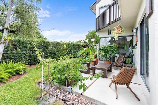 640 NW 98th Ct Unit 640, Miami, FL 33172 - view of yard with a balcony and a patio