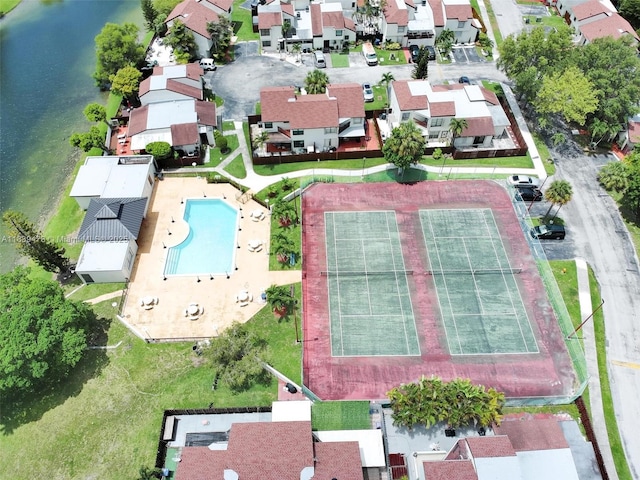 640 NW 98th Ct Unit 640, Miami, FL 33172 - aerial perspective of suburban area with a pool area and a large body of water