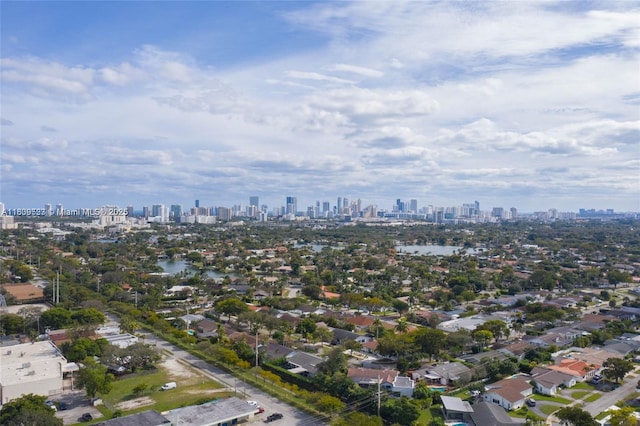 900 SW 11th Ave Unit C, Hallandale Beach, FL 33009 - aerial view of property and surrounding area featuring city skyline