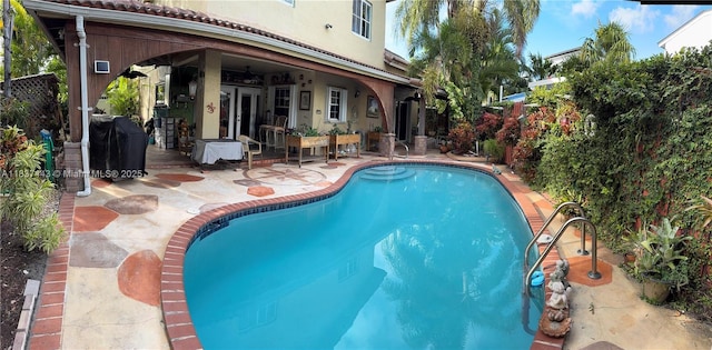 15588 SW 62nd St, Miami, FL 33193 - outdoor pool with a patio and grilling area