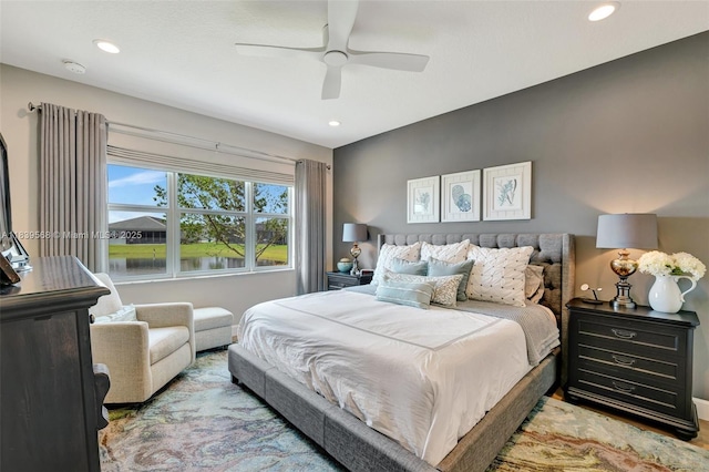 15734 SW Egret Coast Dr, Port St Lucie, FL 34987 - bedroom with recessed lighting and ceiling fan